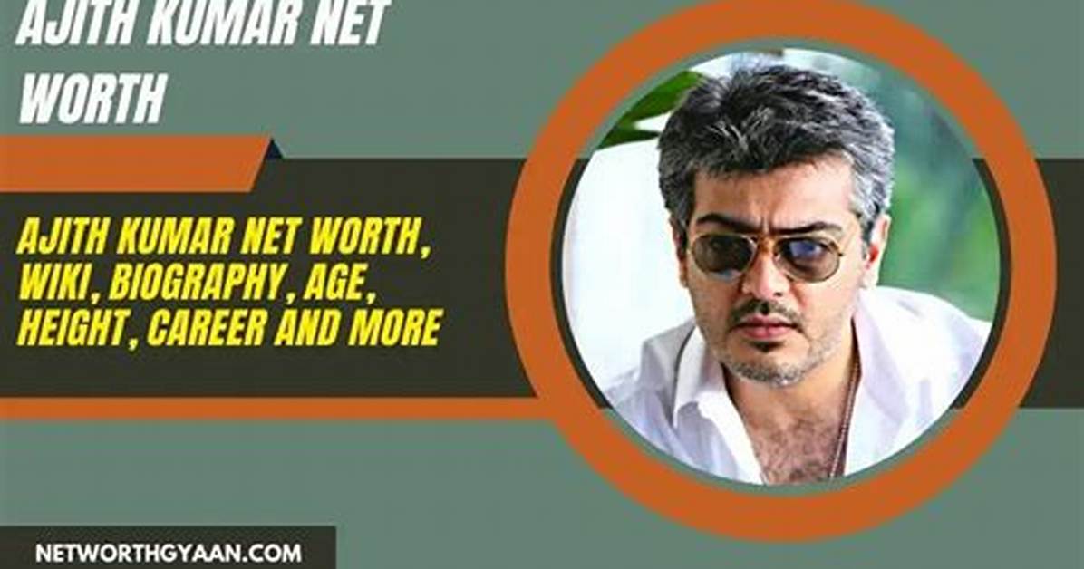 Ajith Kumar Net Worth