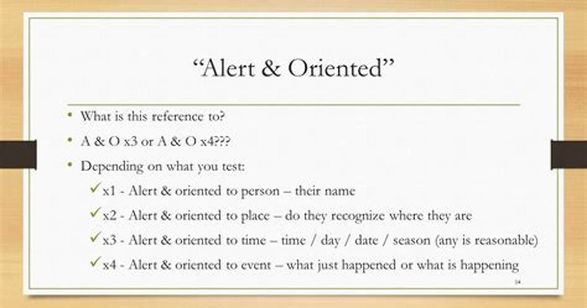 Alert and Oriented Scale