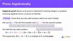Algebraically