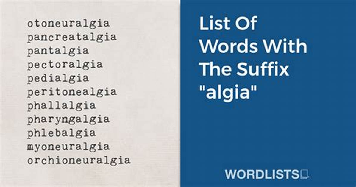 Algia Suffix