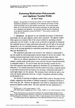 Algorithms for Factoring Multivariate Polynomials