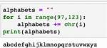 Alphabet Range in Python