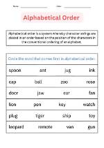 Alphabetical Beginning