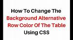 Alternate Table Row Color Using Css?