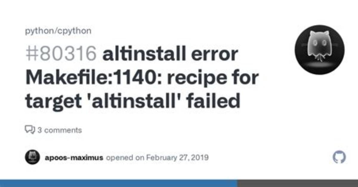 Altinstall Error