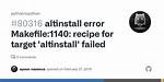 Altinstall Error