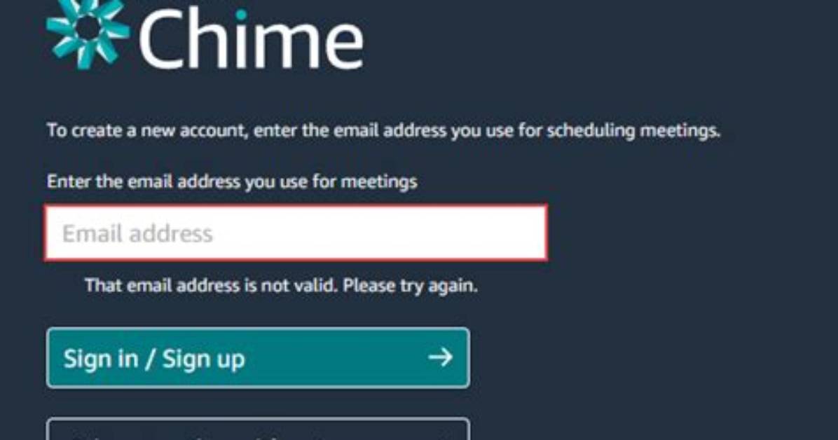 Amazon Chime Login