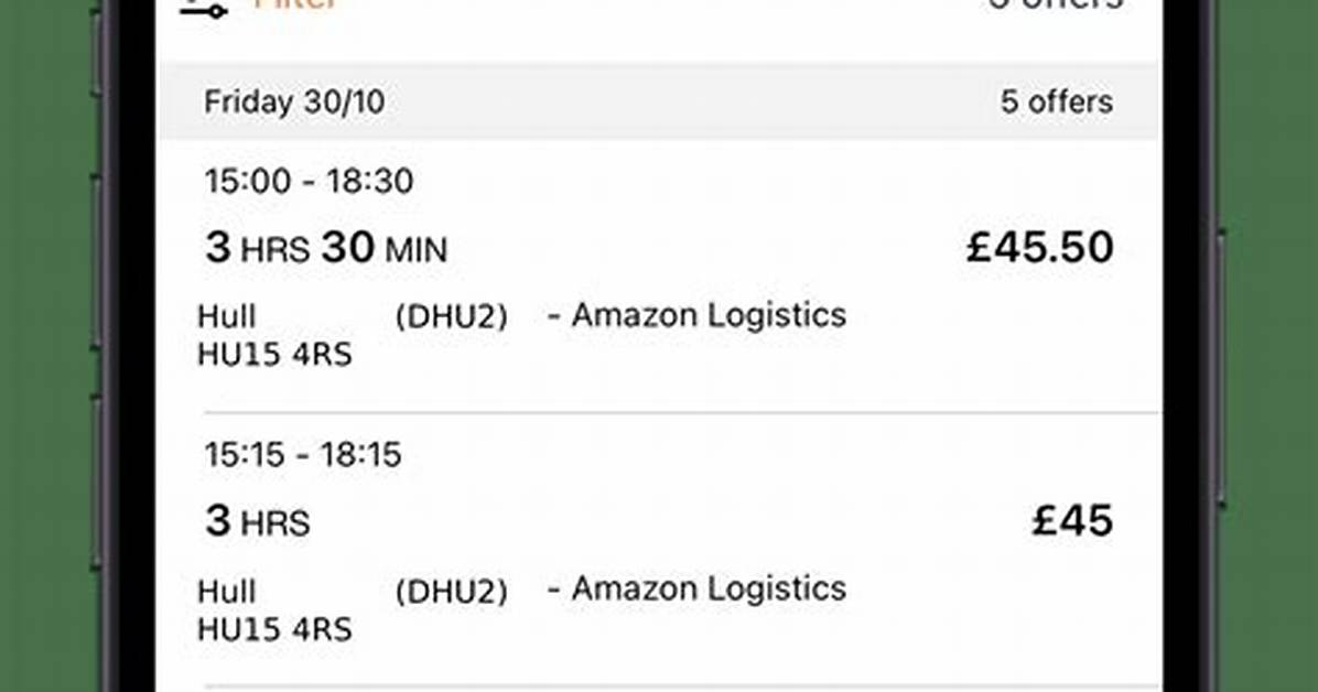 Amazon Flex Schedule