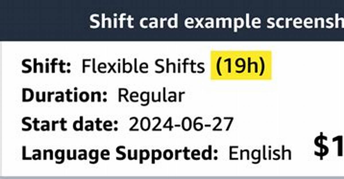 Amazon Flex Shift