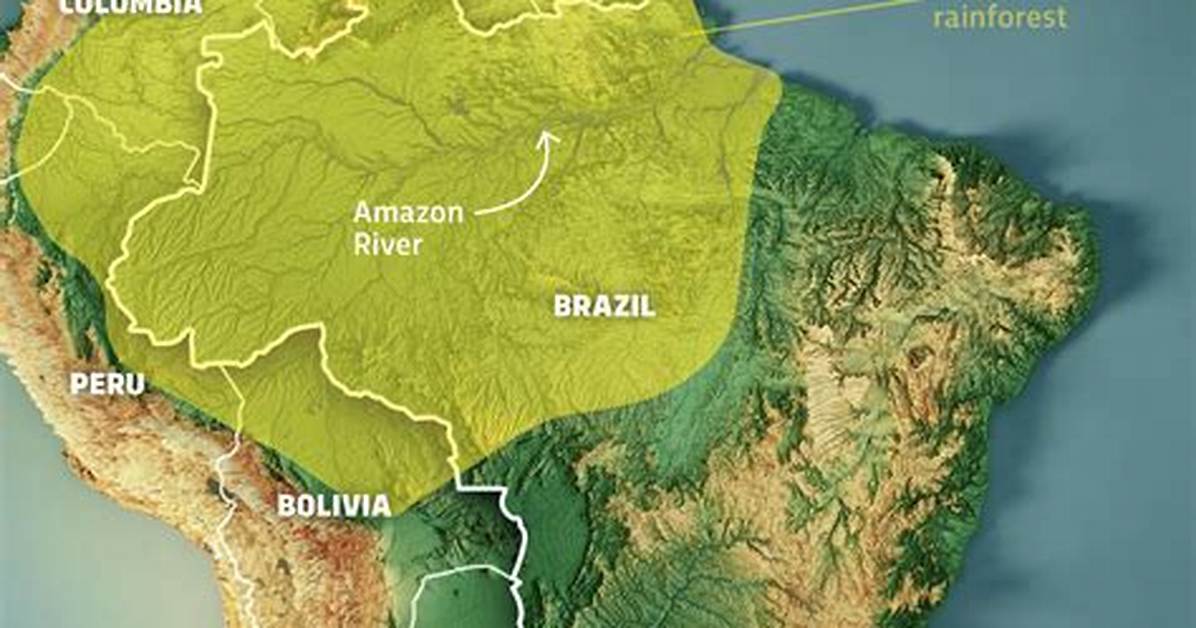 Amazon Rainforest on Map