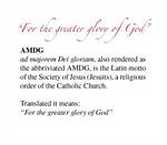Amdg Meaning