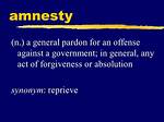 Amnesty Synonym