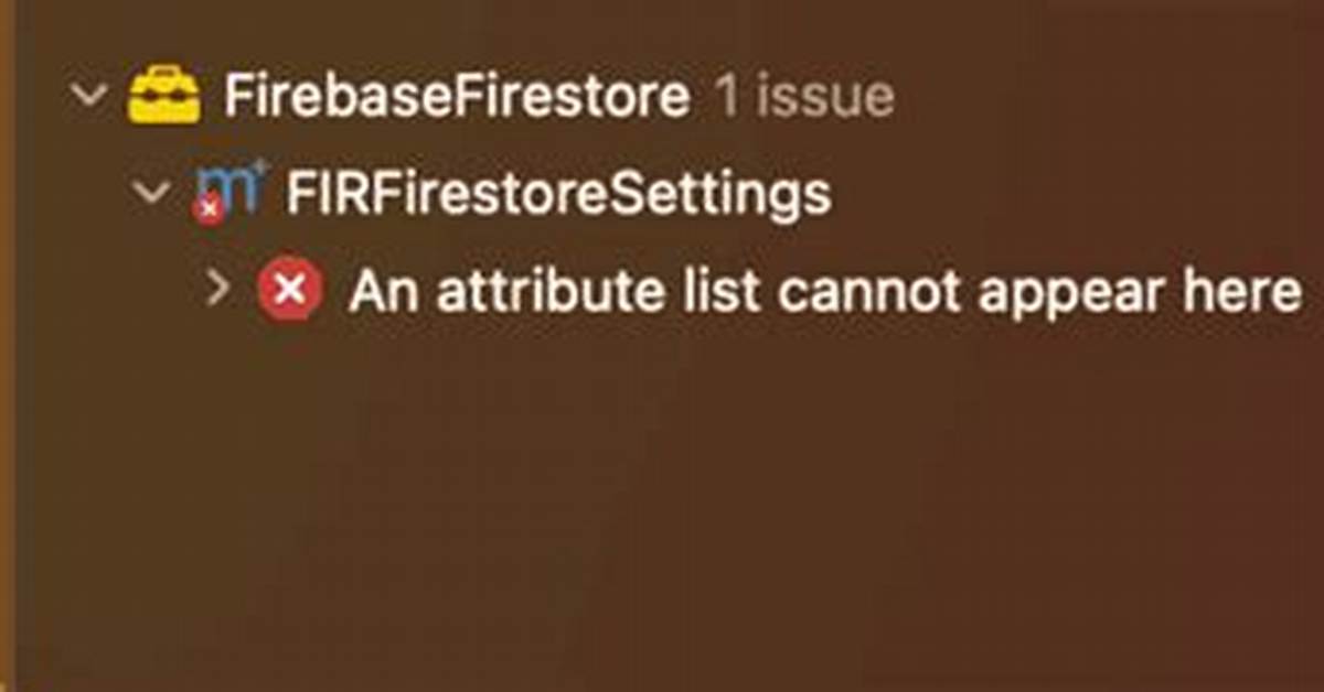 An Attribute List Cannot Appear Here Firebase-Ios-Sdk, Xcode 15.0 Error