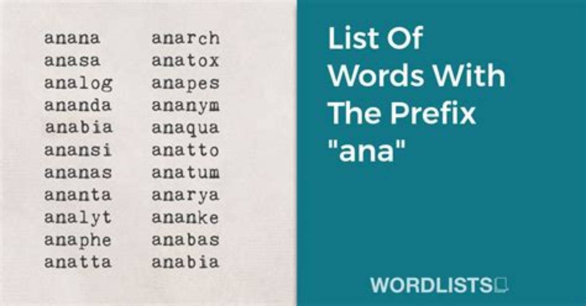 Ana Prefix
