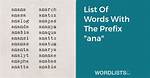 Ana Prefix