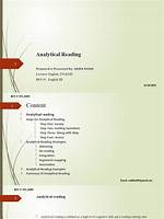 Analytical Reading