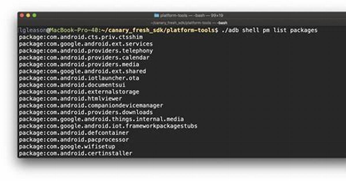 Android: Get All Installed Packages Using Adb [Duplicate]