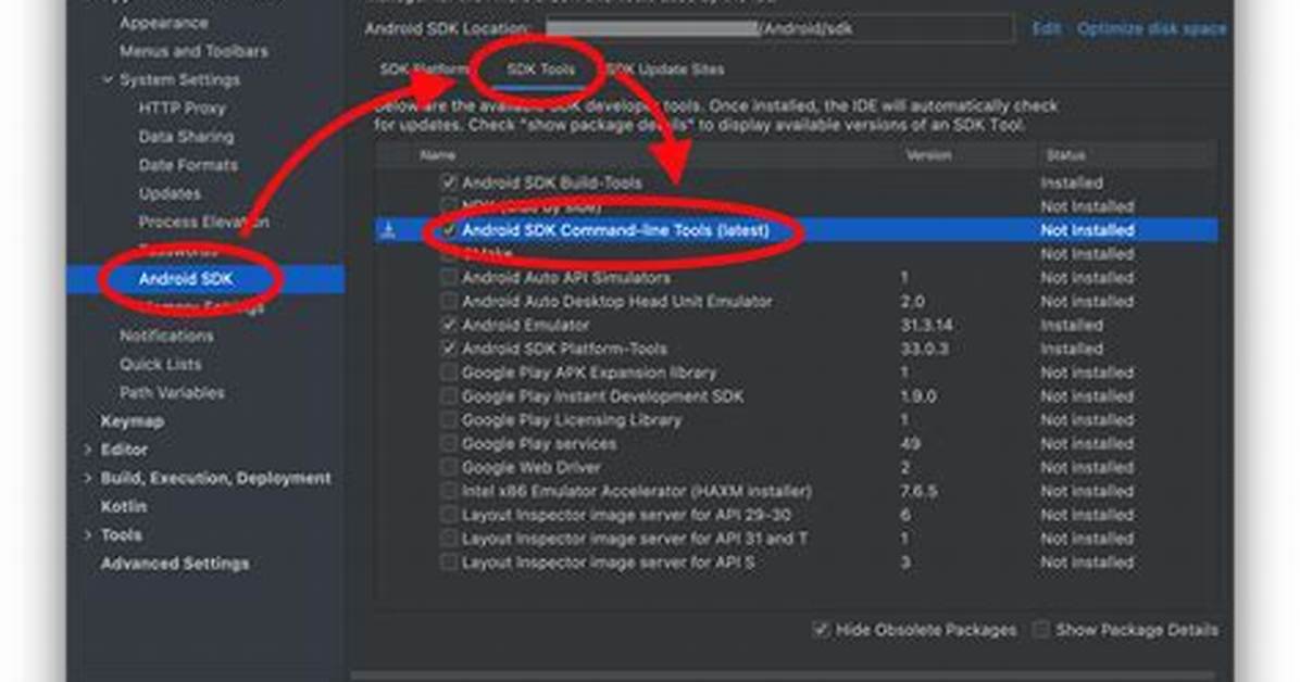 Android Sdkmanager Tool Not Found