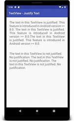 Android Textview Justify Text