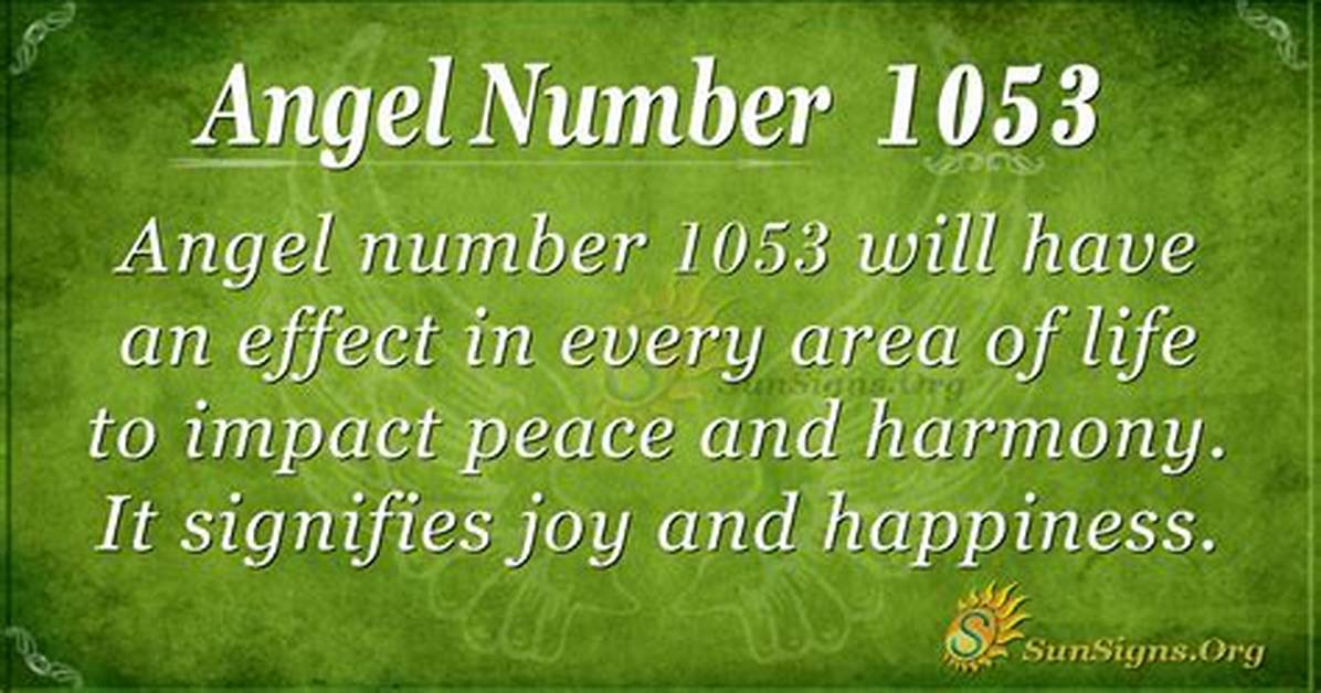 Angel Number 1053