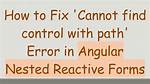 Angular 2 Cannot Find Control with Unspecified Name Attribute on formArrays