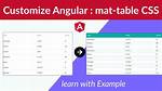 Angular 4 Material Table Highlight a Row