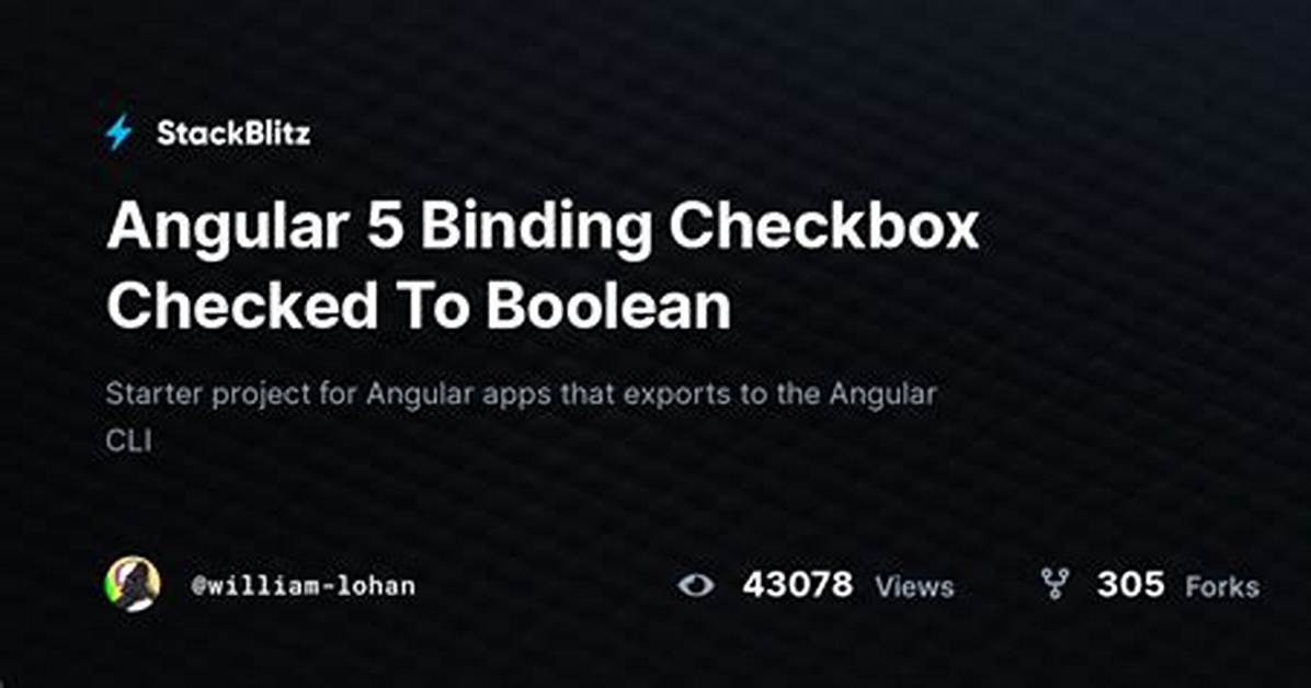 Angular 5, Html, Boolean on Checkbox Is Checked