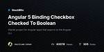 Angular 5, Html, Boolean on Checkbox Is Checked