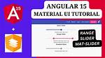 Angular Material 15: Vertical/Inverted Slider