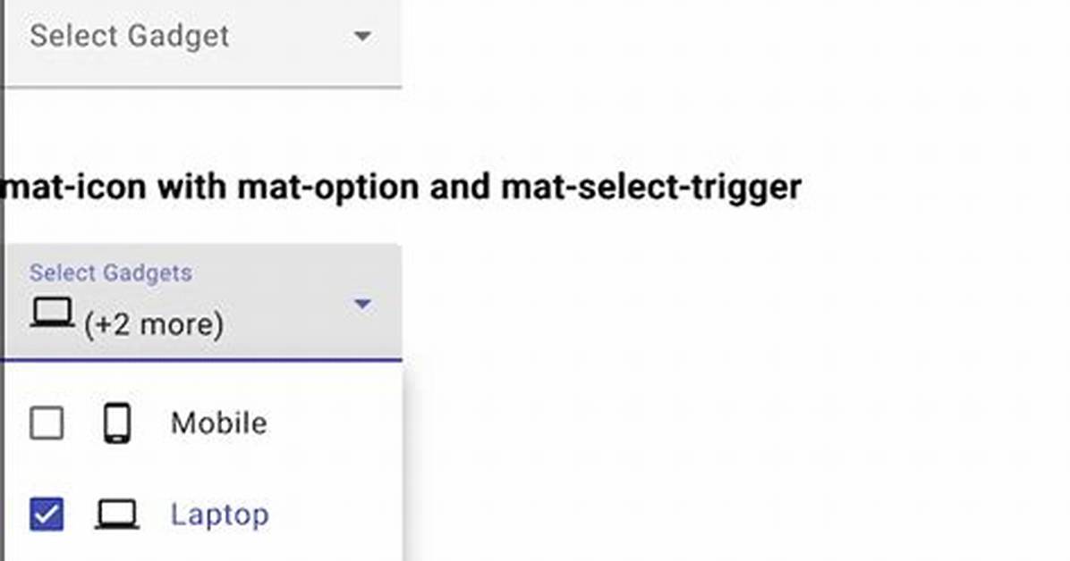 Angular Material - matIcon in Matselect