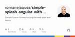 Angular Splash Screen Only for Pwa