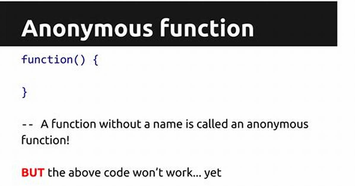 Anonymous Function Javascript