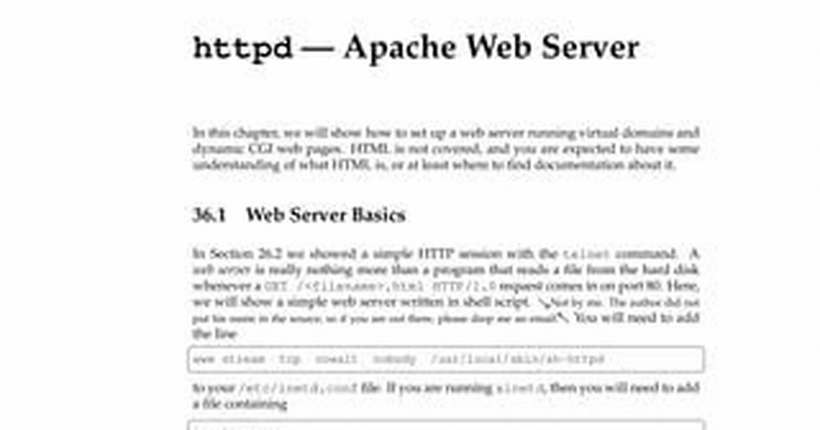 Apache Httpd-Based Webservers - Documentation for Bmc Discovery Content Reference