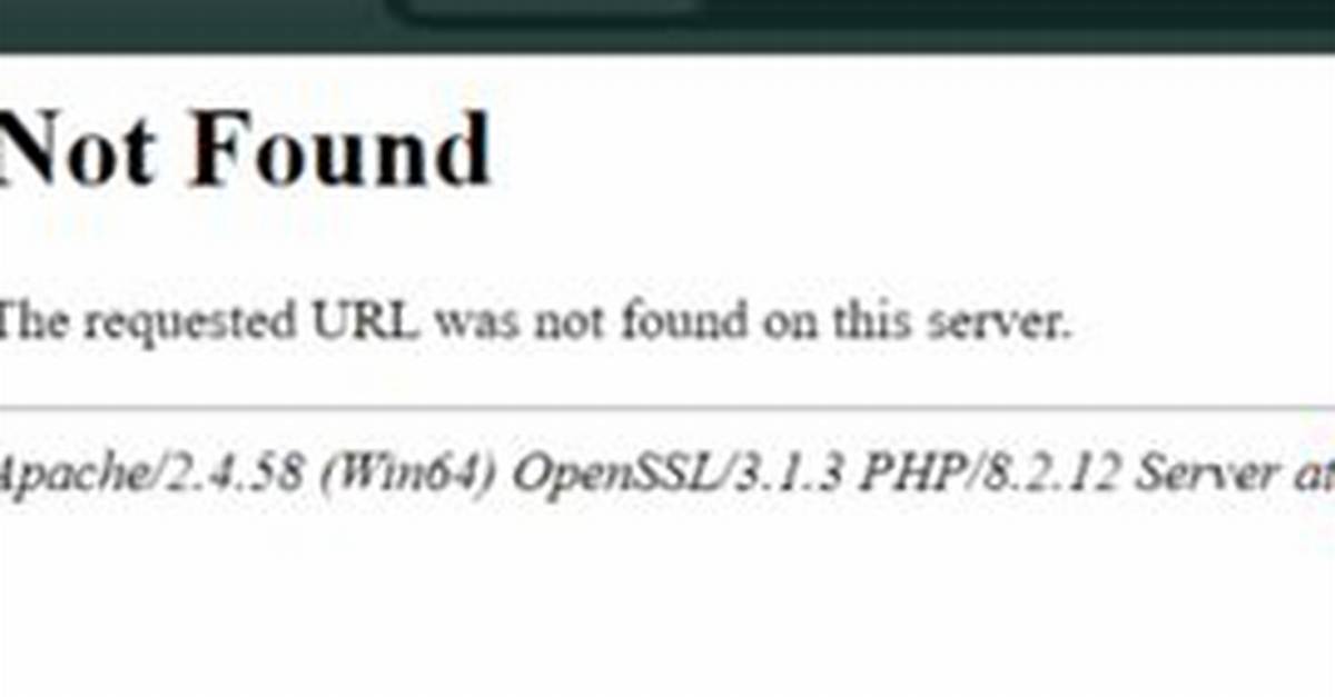 Apache Not Found but Exists
