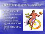 Apollo Roman Name