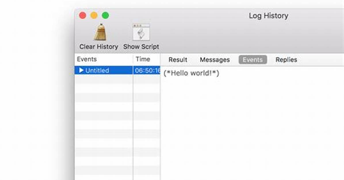 Applescript Editor, Write Message to the "Result" Window