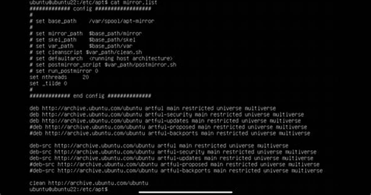 Apt-Mirror Key Question