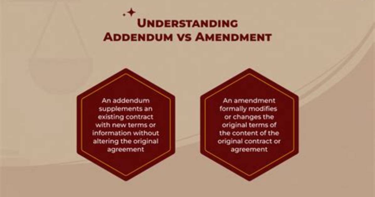 Are Addendum and Amendment the Same?