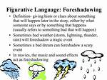 Are Foreshadowing Figurative Language?