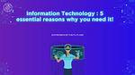 Are Information Essential Why?