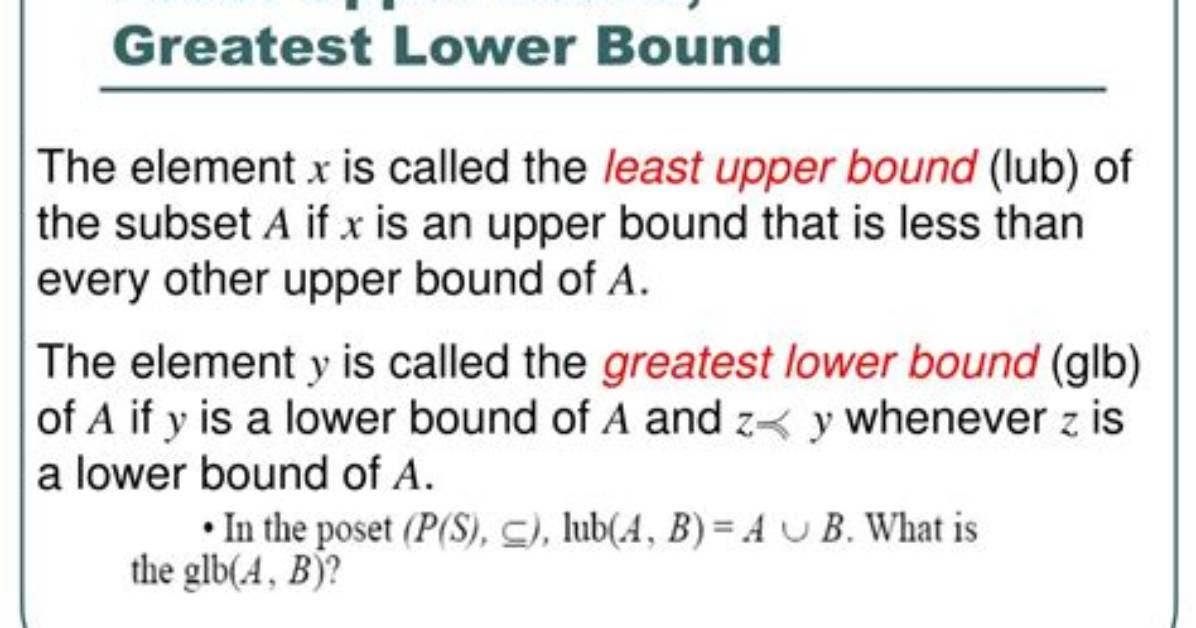 Are Least Upper Bound?