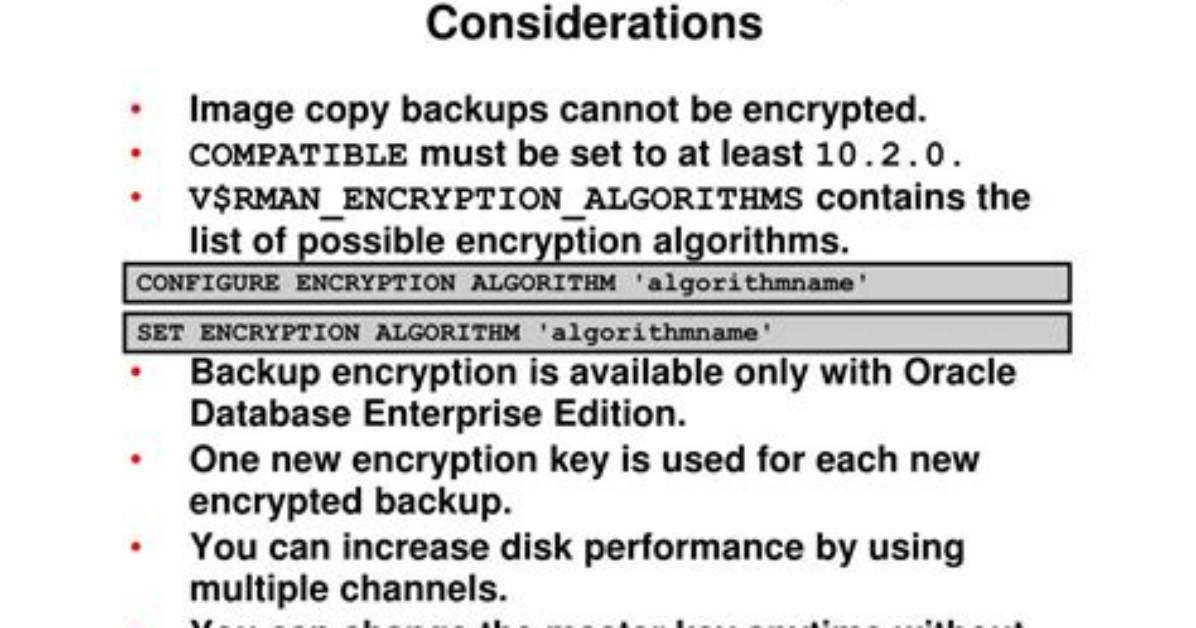 Are Rman Backups Encrypted?