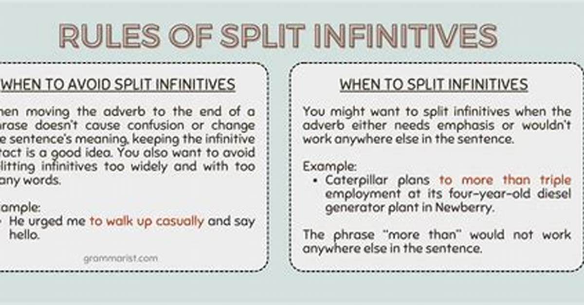 Are Split Infinitives Ok?