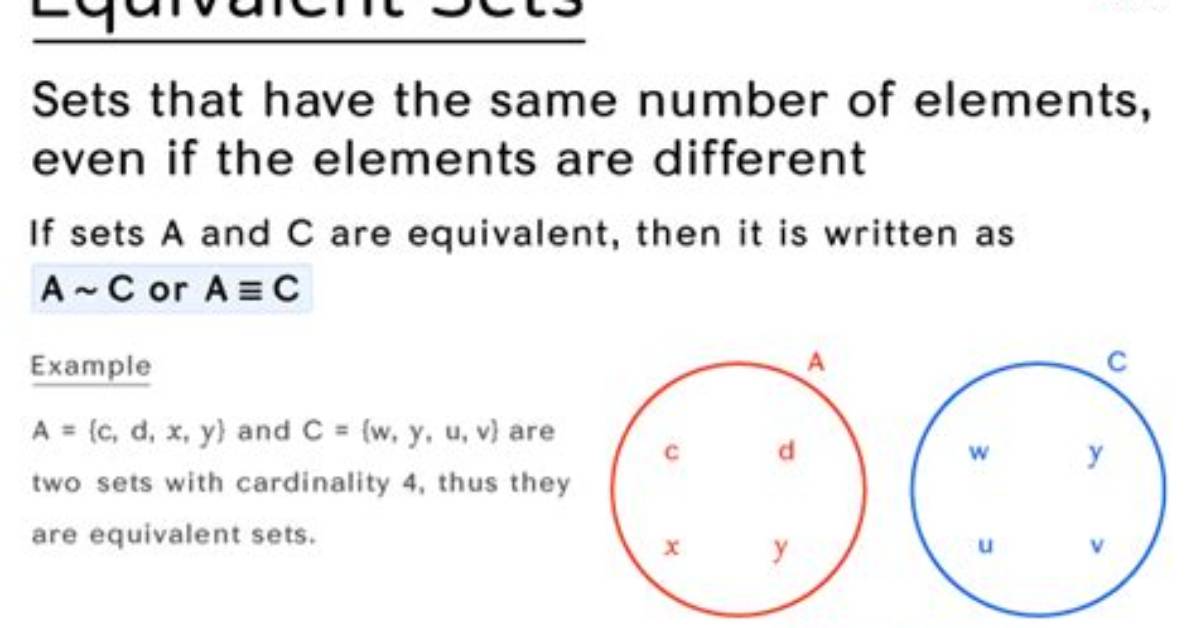 Are the Sets Equivalent?