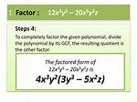 Are the Variable Factor in a Monomial?
