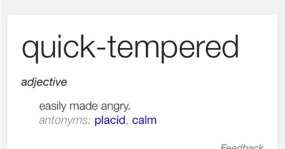 Are You Quick Tempered?