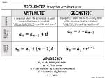 Arithmetic or Geometric Sequence?