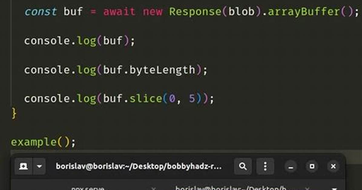 Arraybuffer to Blob Conversion
