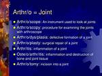 Arthr/O