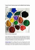 Artificial Coloring Agent